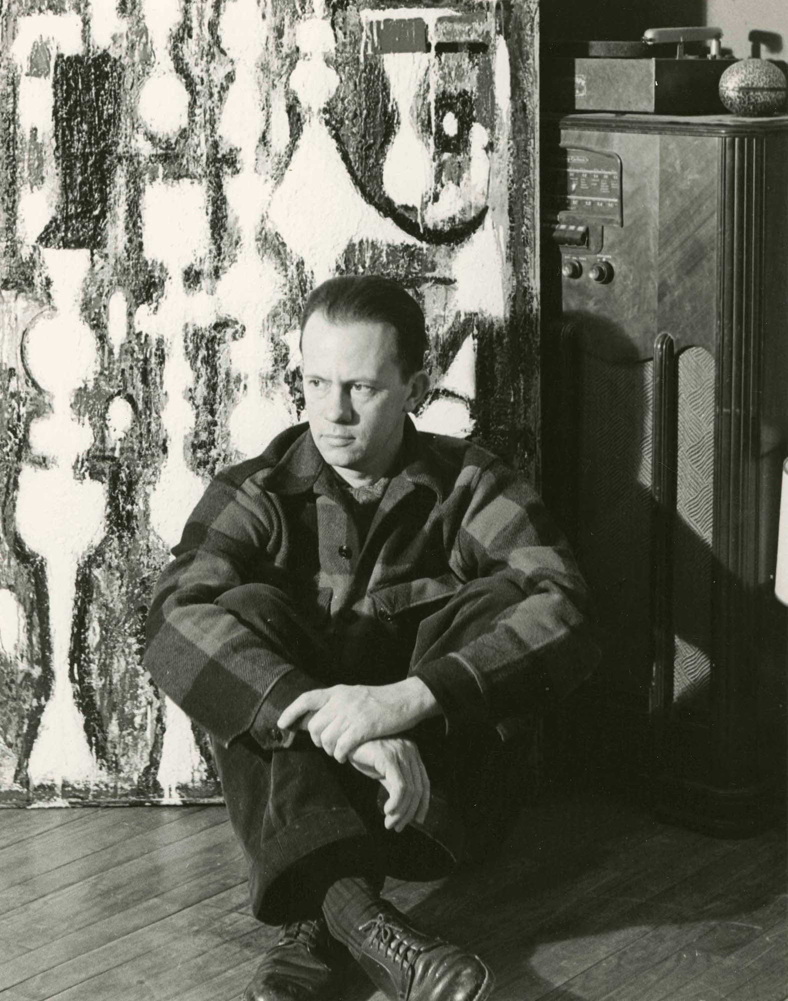 Richard Pousette-Dart, Self-portrait, Sloatsburg, NY, c. 1953 – The Richard Pousette-Dart Foundation