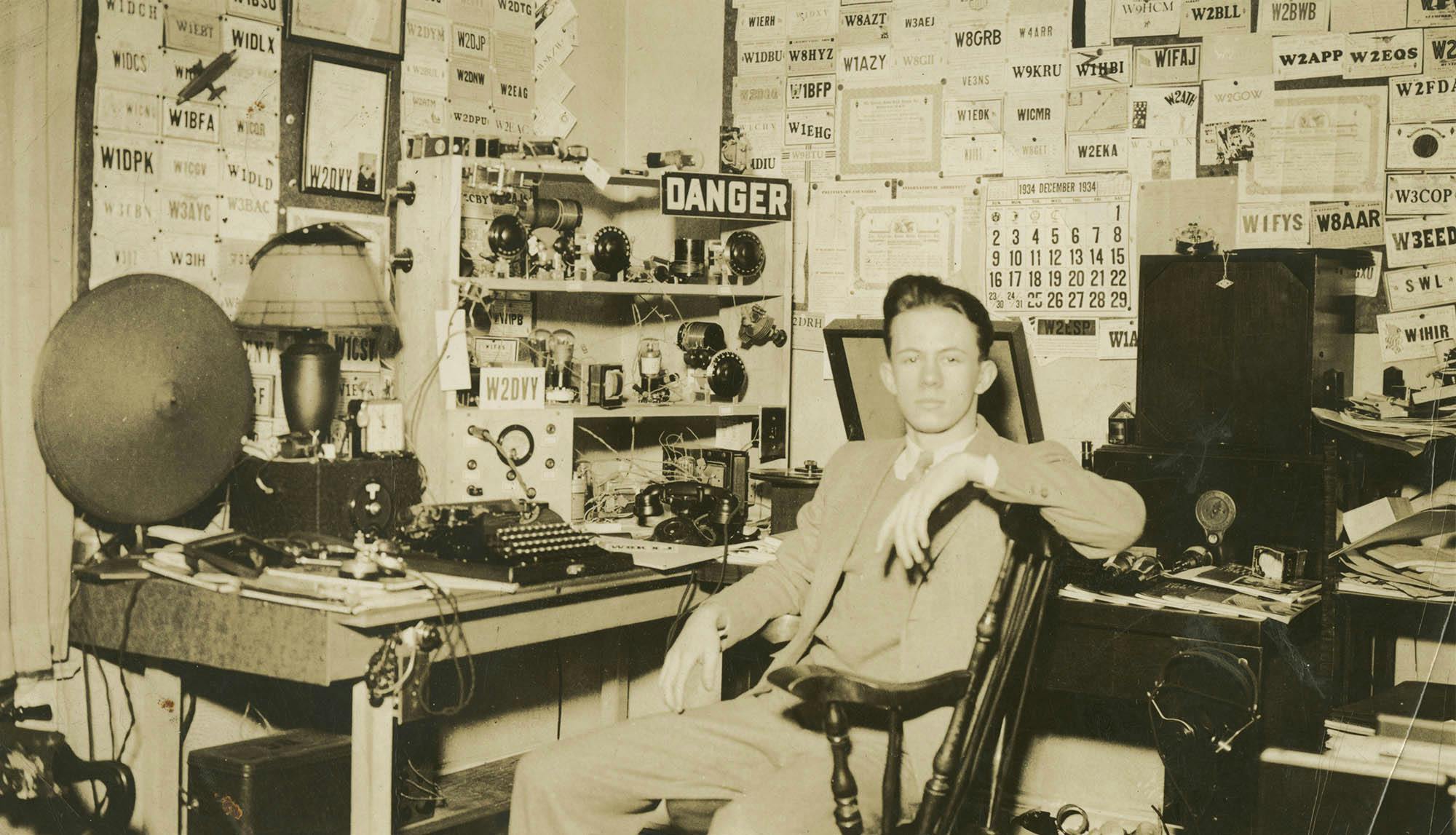 Richard Pousette-Dart with ham radio, c. 1935
 – The Richard Pousette-Dart Foundation