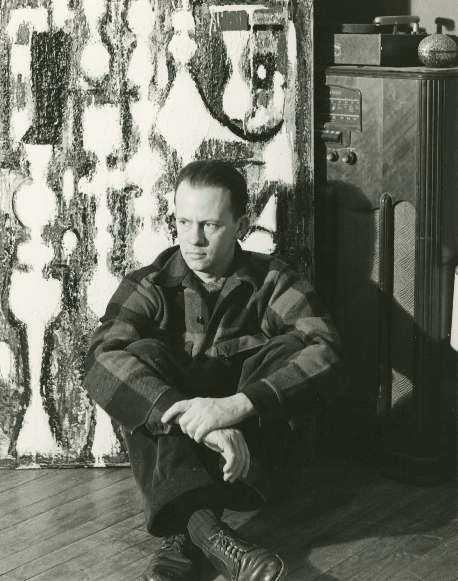 Richard Pousette-Dart, Self-portrait, Sloatsburg, NY, c. 1953 – The Richard Pousette-Dart Foundation