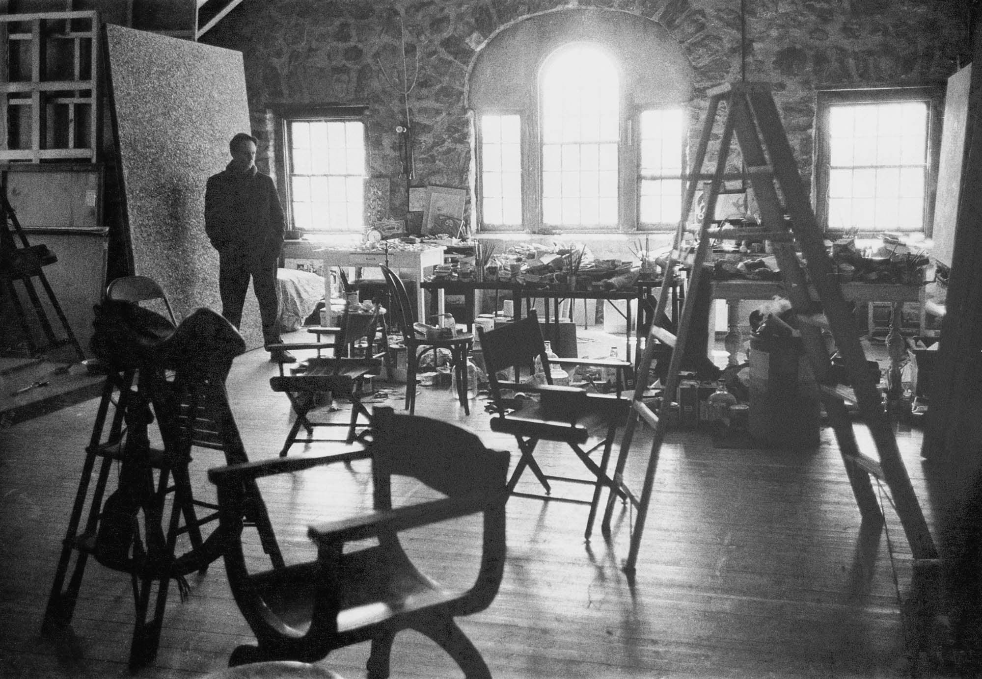 Suffern Studio, 1963.
Photograph by Herb Breuer
– The Richard Pousette-Dart Foundation