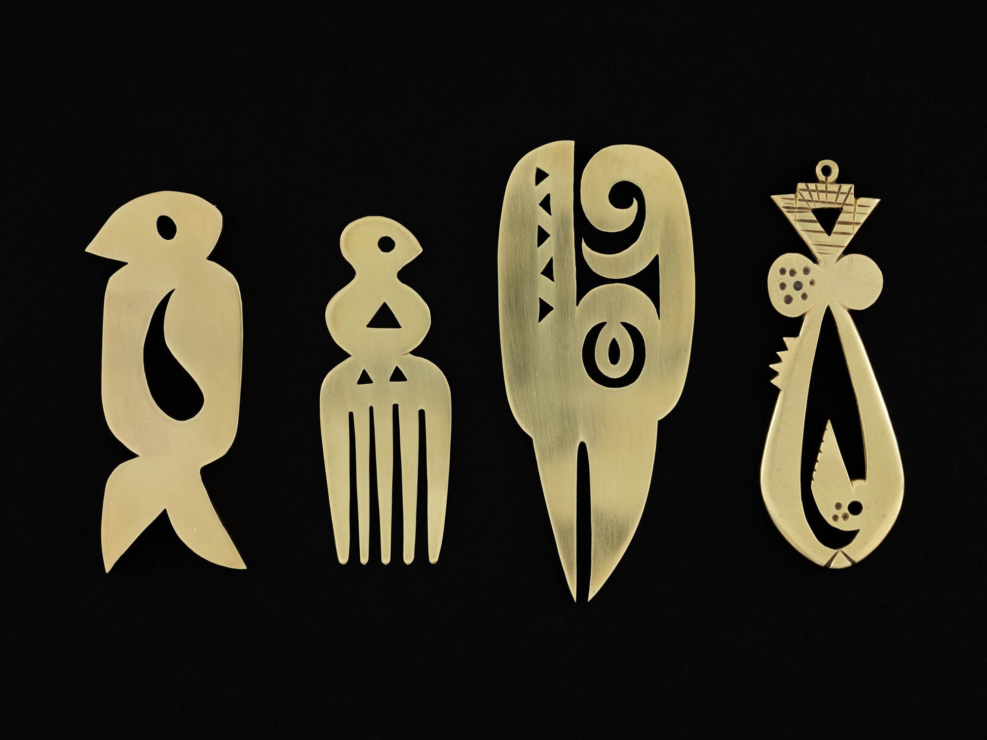 _Hand-cut Brasses_, undated, dimensions variable between 2 ¾ and 7 in. high
– The Richard Pousette-Dart Foundation