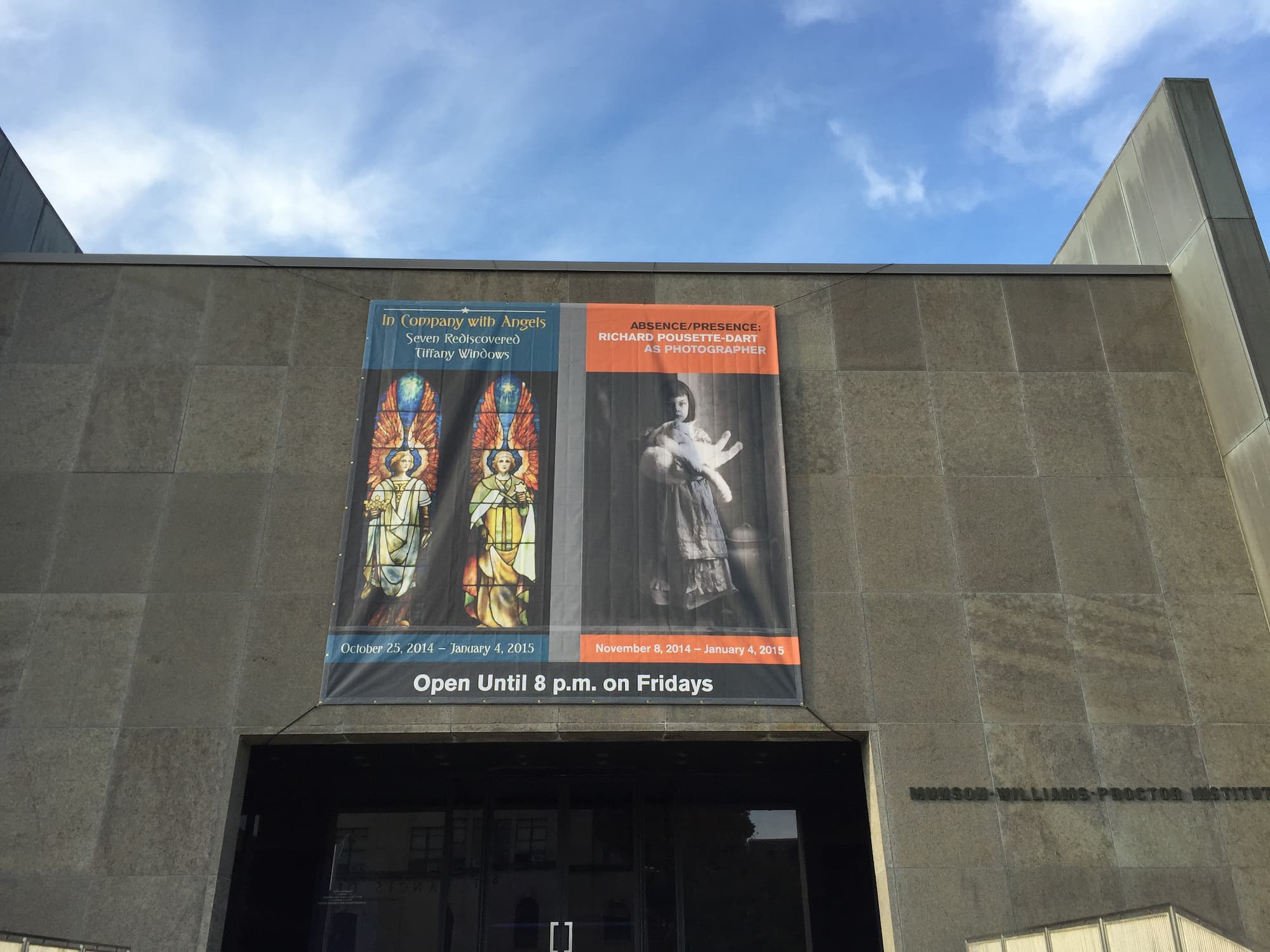 Front building view, Munson-Williams-Proctor Arts Institute, Utica, NY, during Absence/Presence: Richard Pousette-Dart as Photographer, December 2014. – The Richard Pousette-Dart Foundation