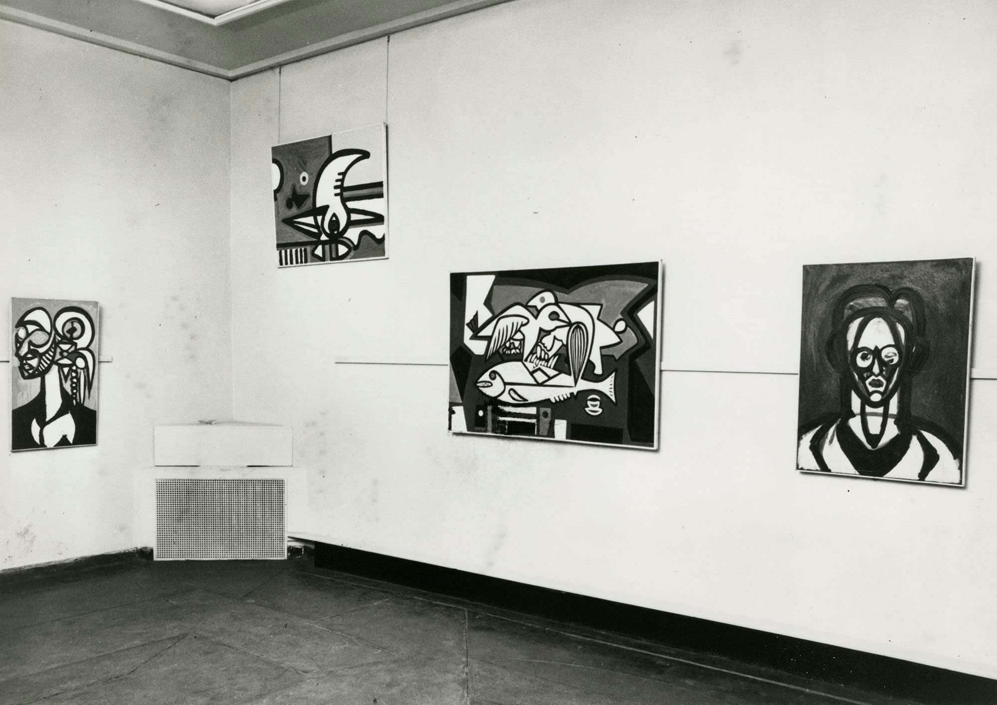 Installation view, Paintings: Richard Warren Pousette-Dart, Artists’ Gallery, New York, NY, 1941. – The Richard Pousette-Dart Foundation