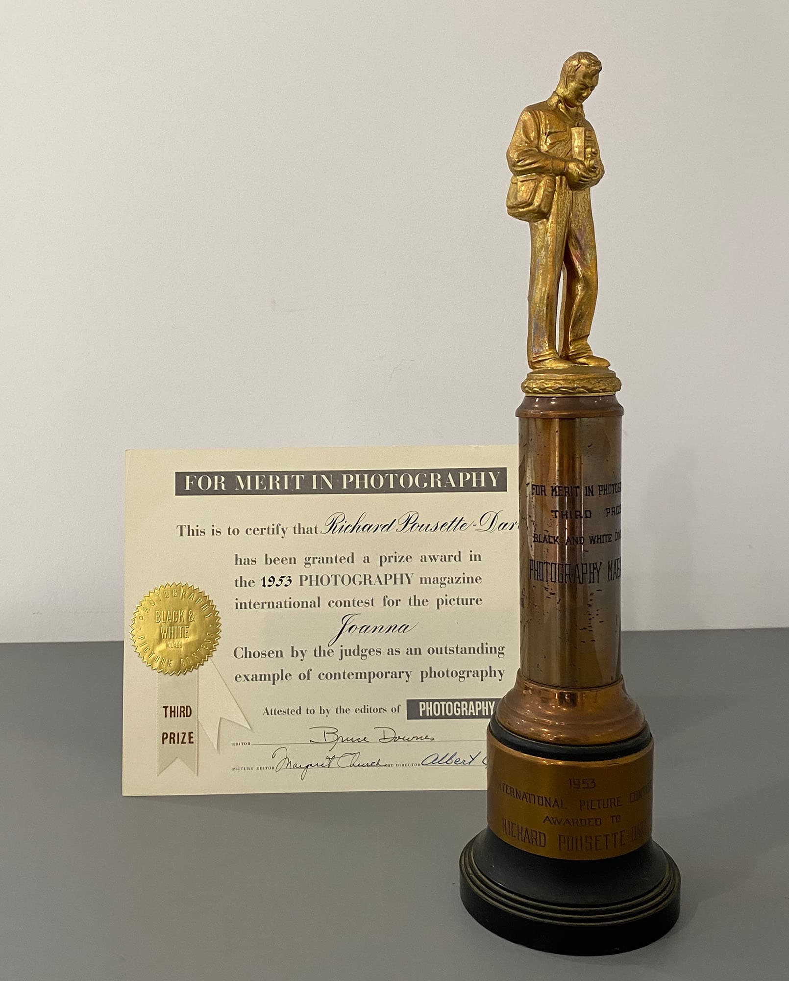 Awards from Photography Magazine, Third Prize, Black and White Photography, 1953. – The Richard Pousette-Dart Foundation