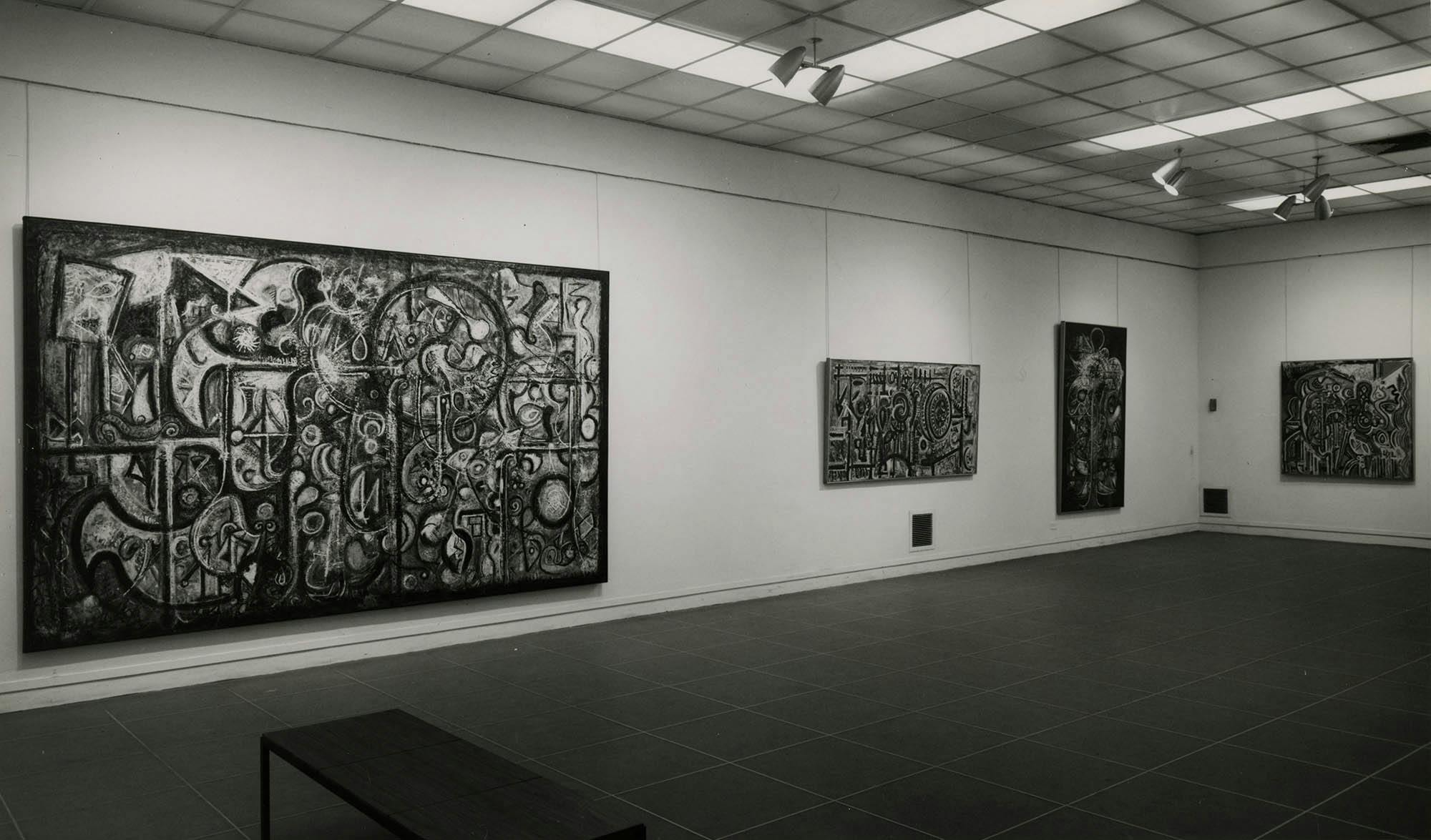 Installation view, Richard Pousette-Dart, Whitney Museum of American Art, New York, NY, 1963. – The Richard Pousette-Dart Foundation