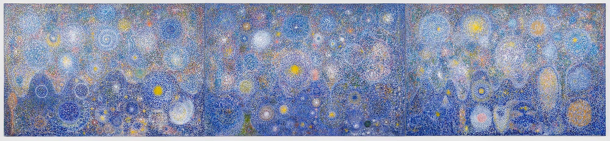 Radiance, 1973–74, Acrylic on linen, 72 x 324 in. (182.9 x 823 cm)
– The Richard Pousette-Dart Foundation