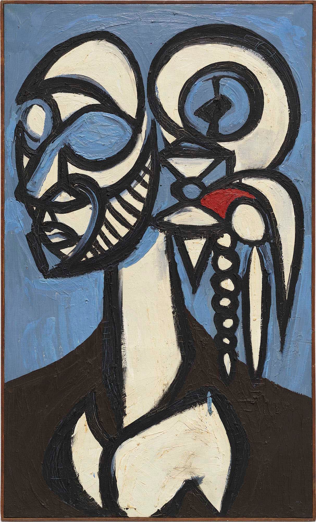 Head of a Woman, 1939, Oil on linen, 40 x 24 in. (101.6 x 61 cm)
– The Richard Pousette-Dart Foundation