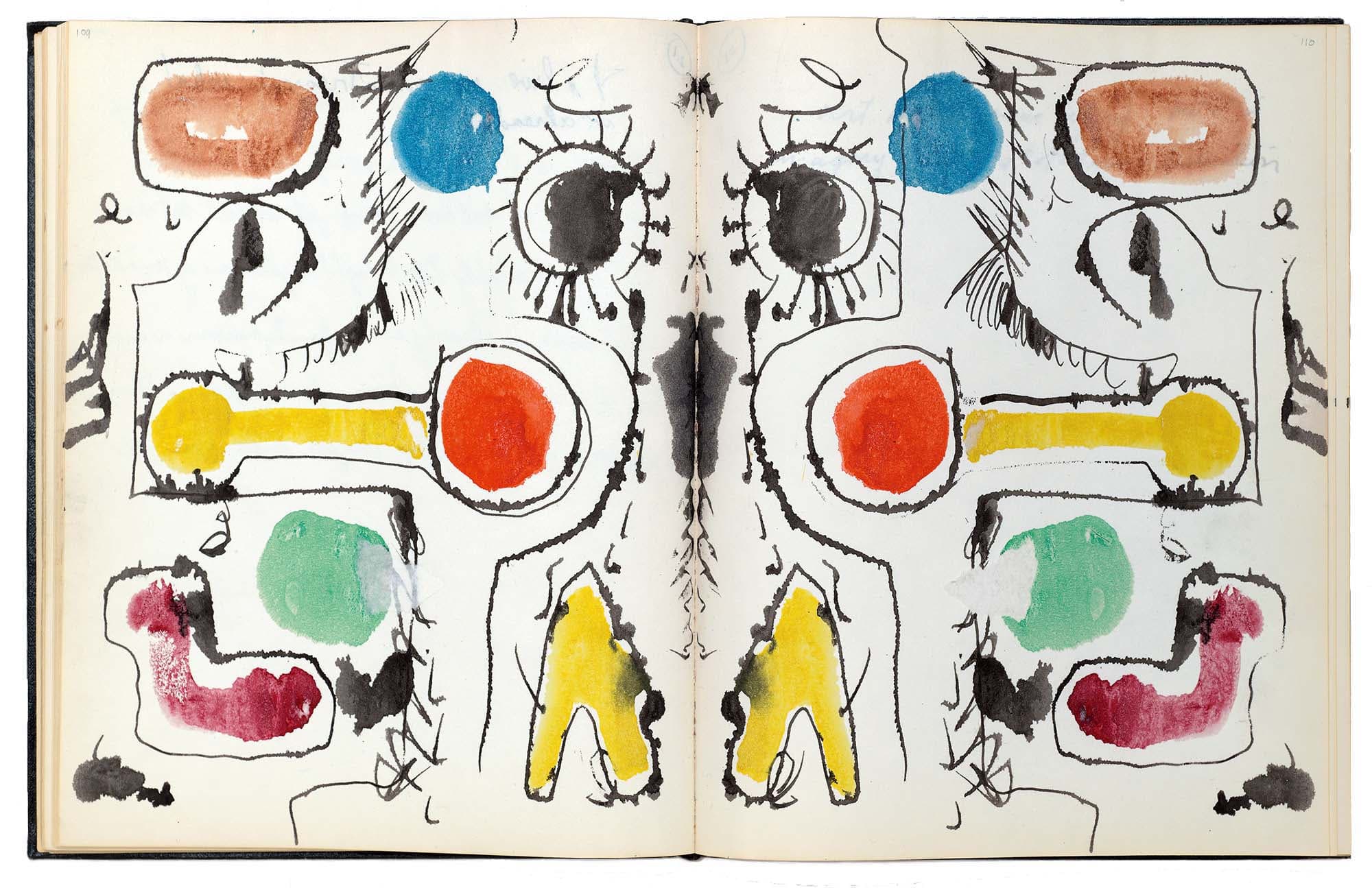 Notebook B-87, 1950s, Black sketch book, 11 X 8 ½ in. (27.9 x 21.6 cm)
– The Richard Pousette-Dart Foundation