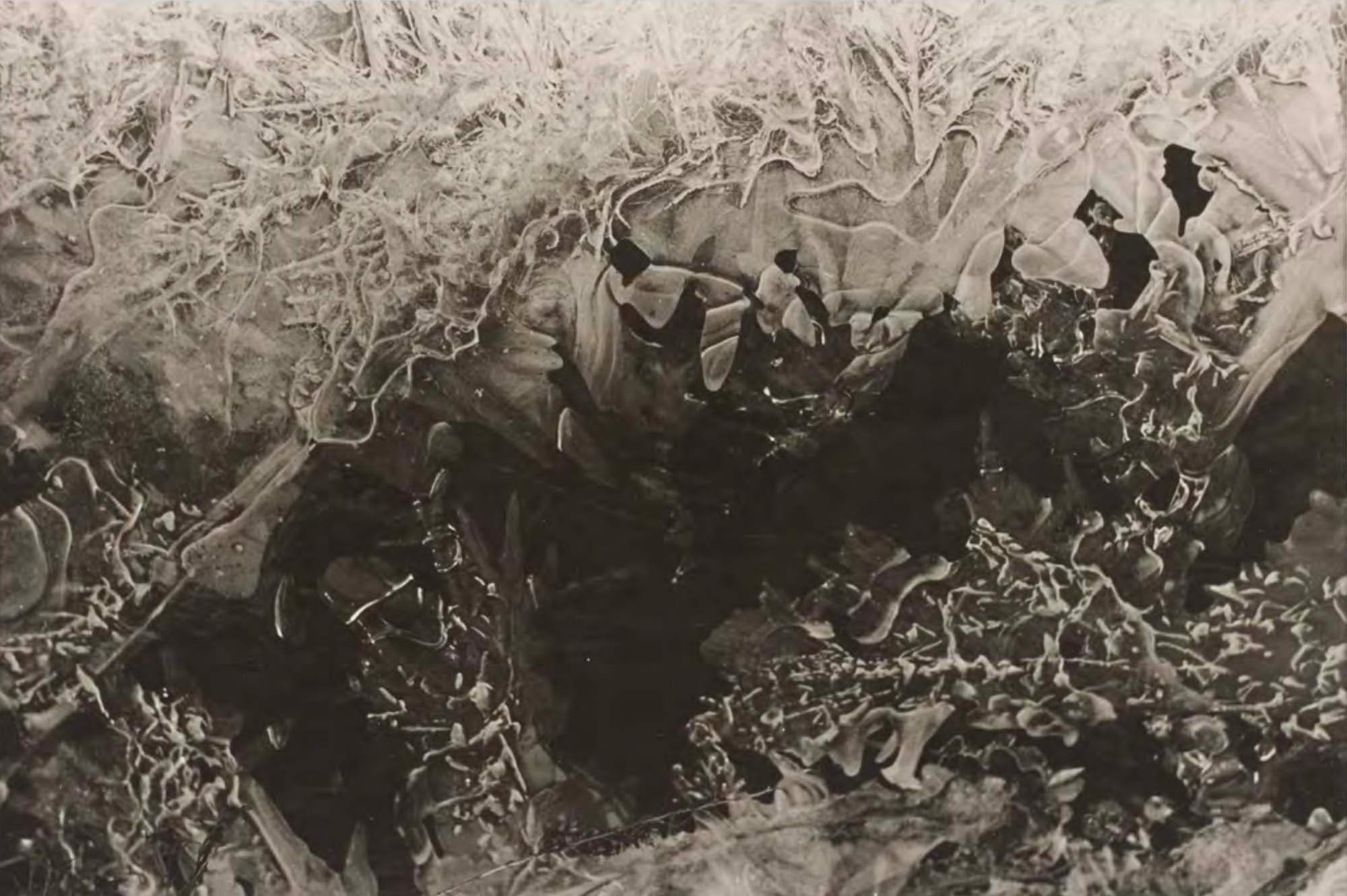 Ice Study, c. 1950, Gelatin silver print, 8 11/16 x 13 in. (22 x 33 cm)
Worcester Art Museum, Mass., Richard A. Heald Fund (2001.89)
– The Richard Pousette-Dart Foundation