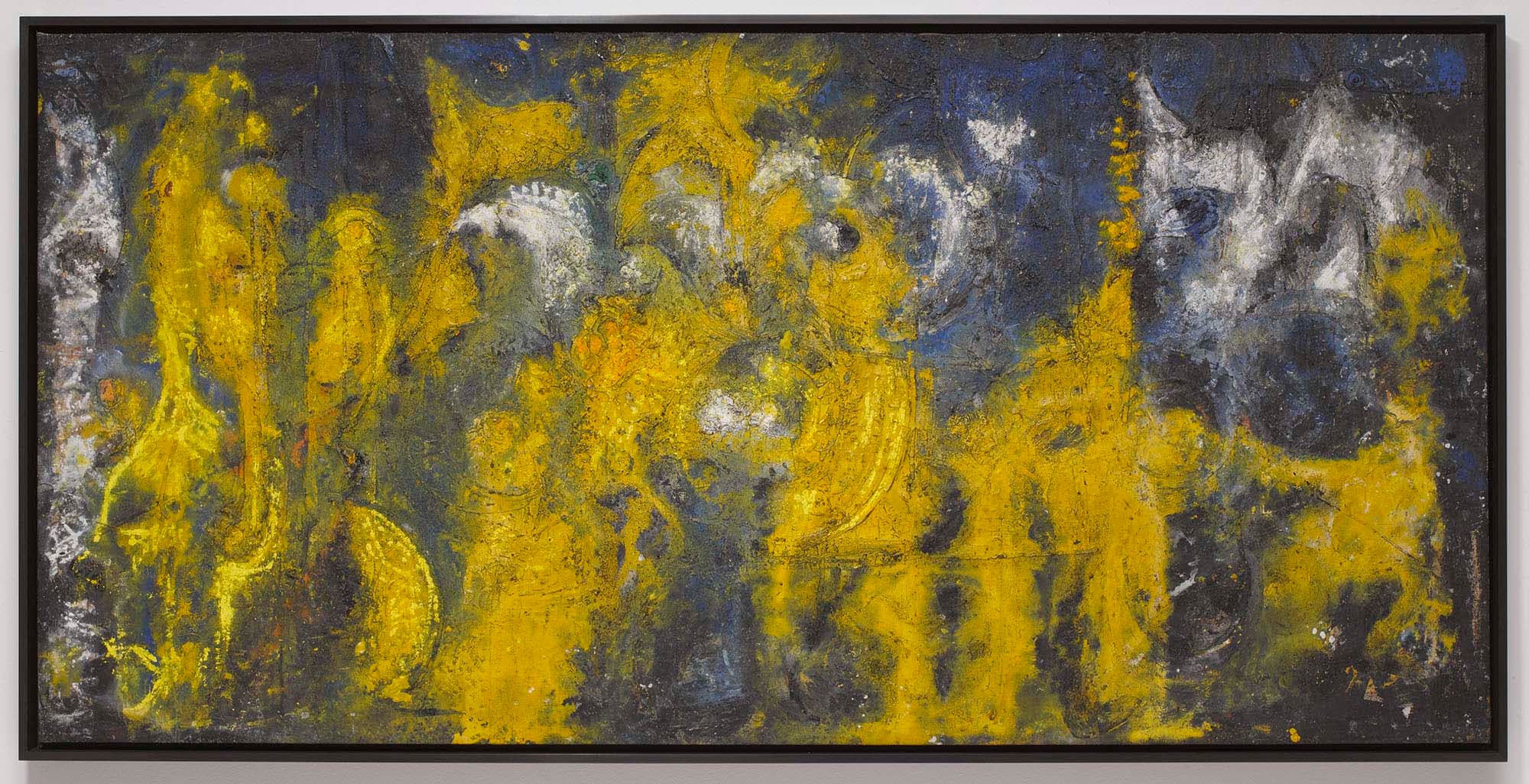 Yellow Amorphous / Amorphous 2, 1950, Oil on linen, 45 1/2 x 92 in. (115.6 x 233.7 cm)
– The Richard Pousette-Dart Foundation