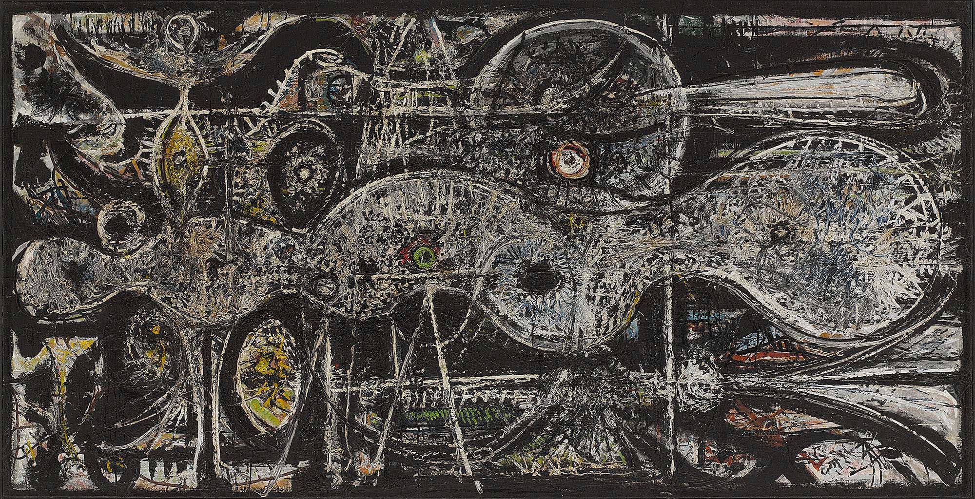 Undulation, 1941–42, Oil on linen, 48 x 94 in. (121.9 x 238.8 cm)
– The Richard Pousette-Dart Foundation