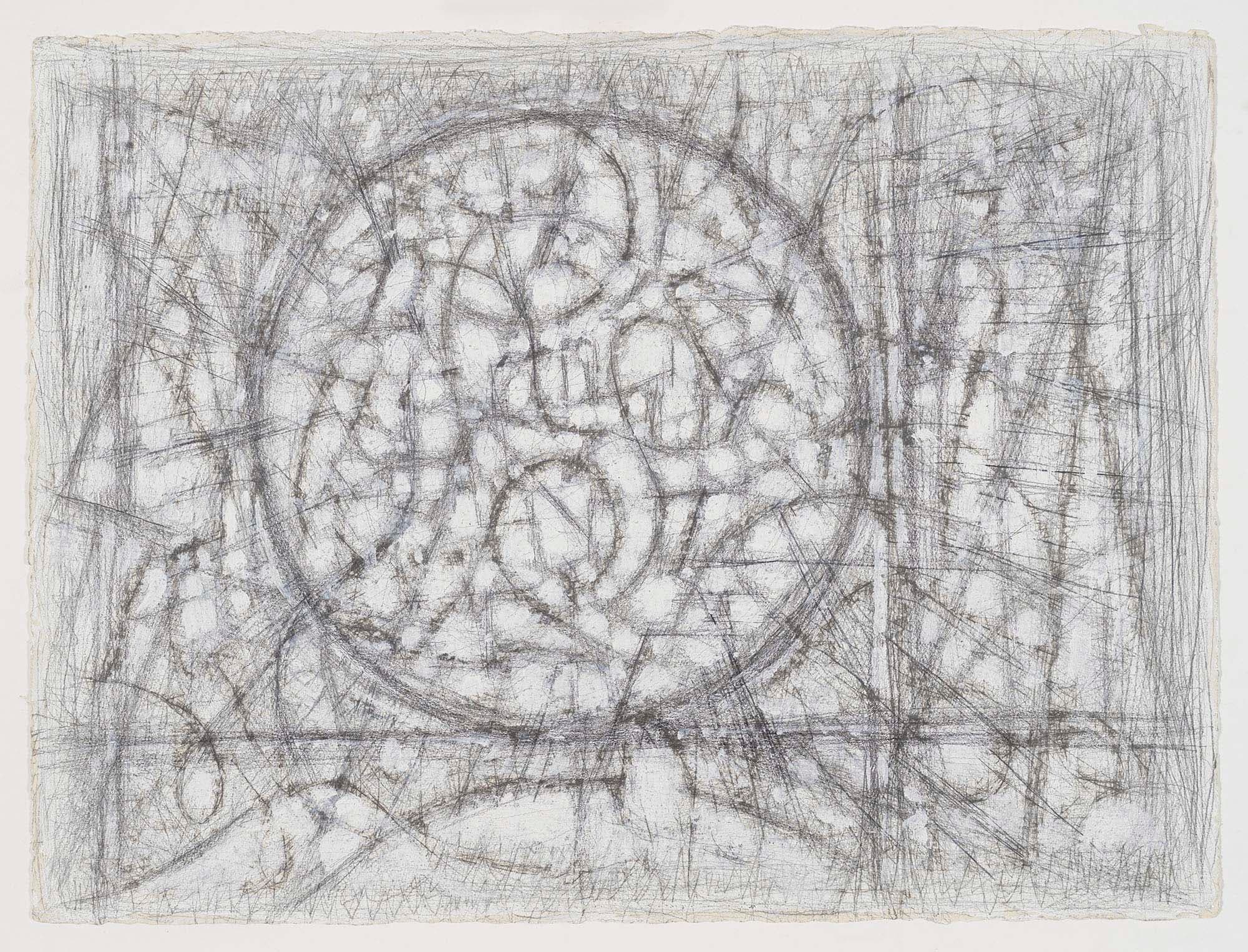 White Arabesque, 1977, Graphite and gesso on paper, 22 1/2 x 30 in. (57.2 x 76.2 cm)
– The Richard Pousette-Dart Foundation