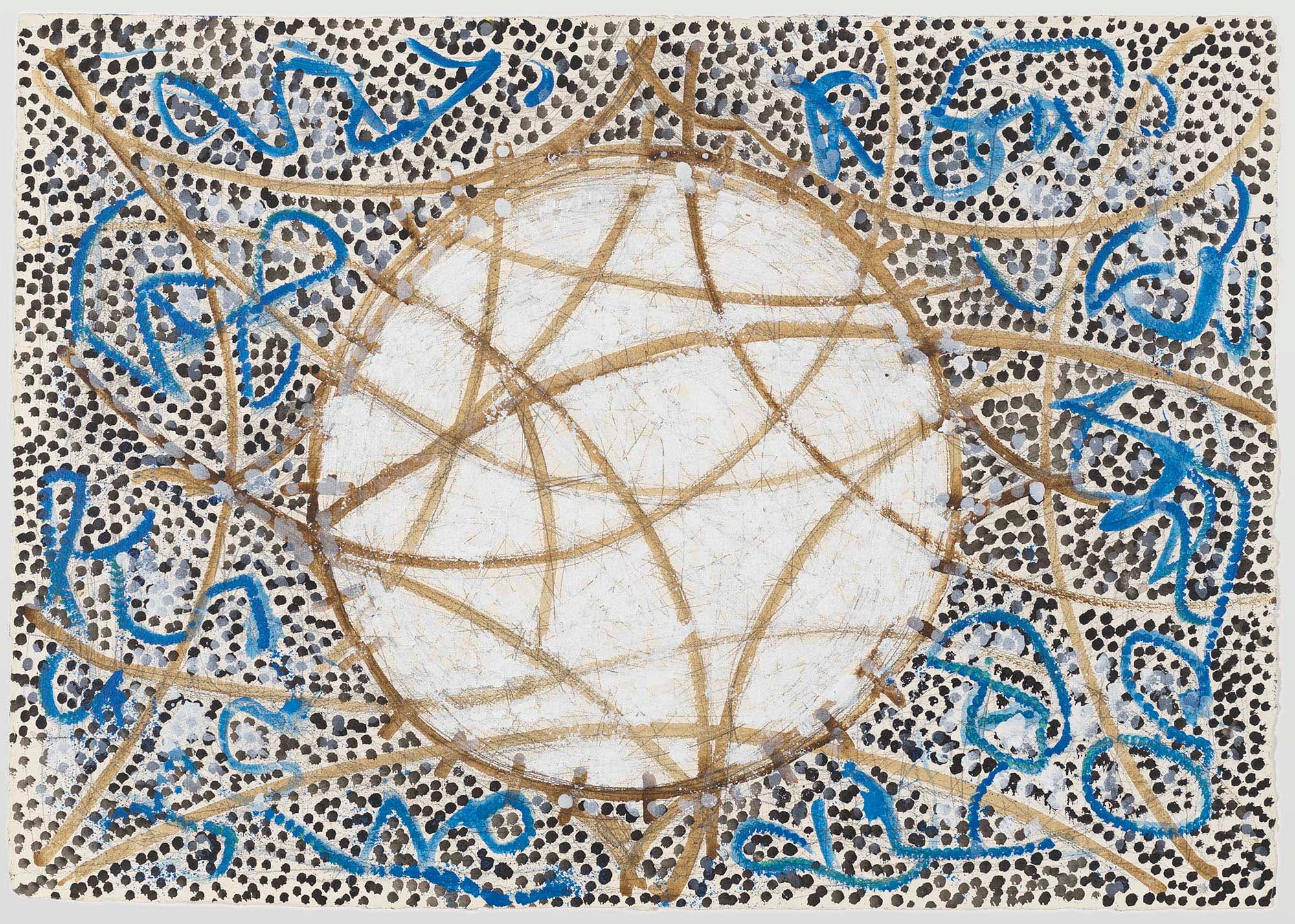 A Dimension So Blue, 1988–90, Graphite gouache, and ink on paper, 29 x 41 in. (73.7 x 104.1 cm)
– The Richard Pousette-Dart Foundation
