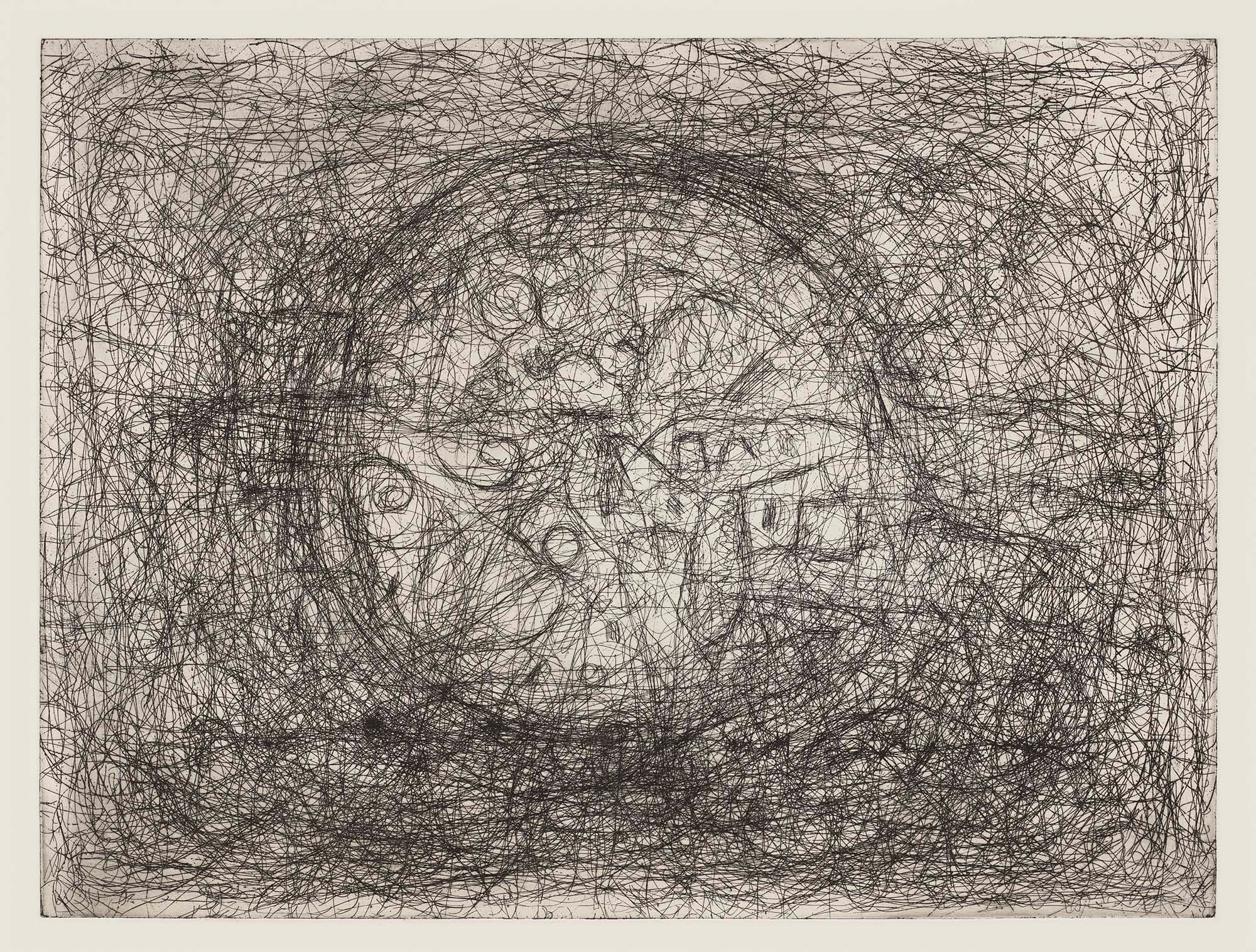 Center Being IV (Original Black Circle), 1979, Etching on paper, Sheet: 21 3/4 x 28 in. (55.2 x 71.1 cm)
– The Richard Pousette-Dart Foundation