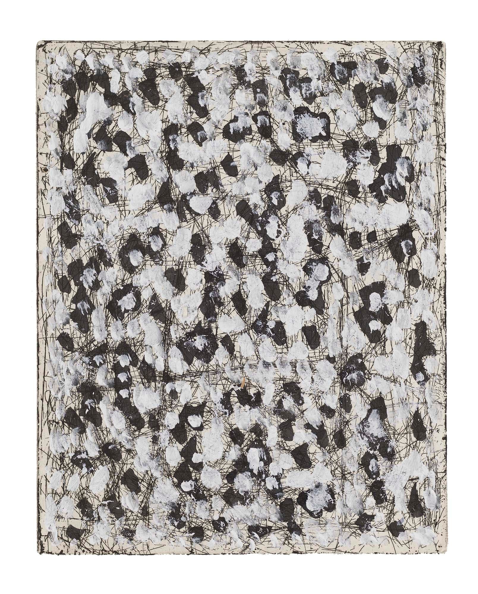 Black Text, 1979, Etching with acrylic, Sheet: 15 1/2 x 13 3/4 in. (39.4 x 34.9 cm)
– The Richard Pousette-Dart Foundation