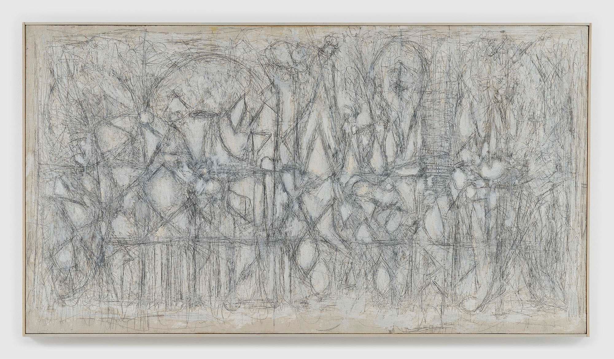 White Garden, Number 3 , 1950, Oil and graphite on linen, 27 1/8 x 49 1/2 in. (68.9 x 125.7 cm)
– The Richard Pousette-Dart Foundation