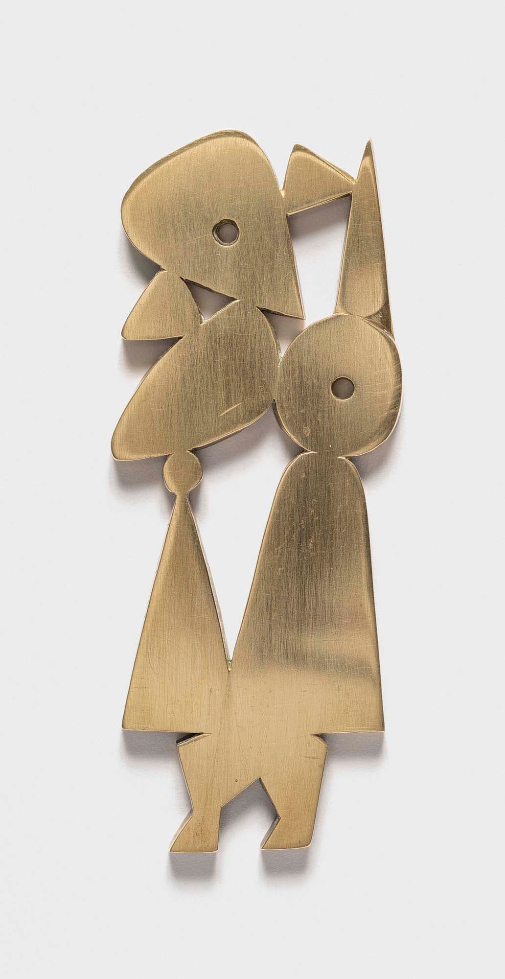 Brass #90, 1941, Hand-cut brass, 5 1/2 x 2 1/4 x 1/4 in. (14 x 5.7 x 0.6 cm)
– The Richard Pousette-Dart Foundation