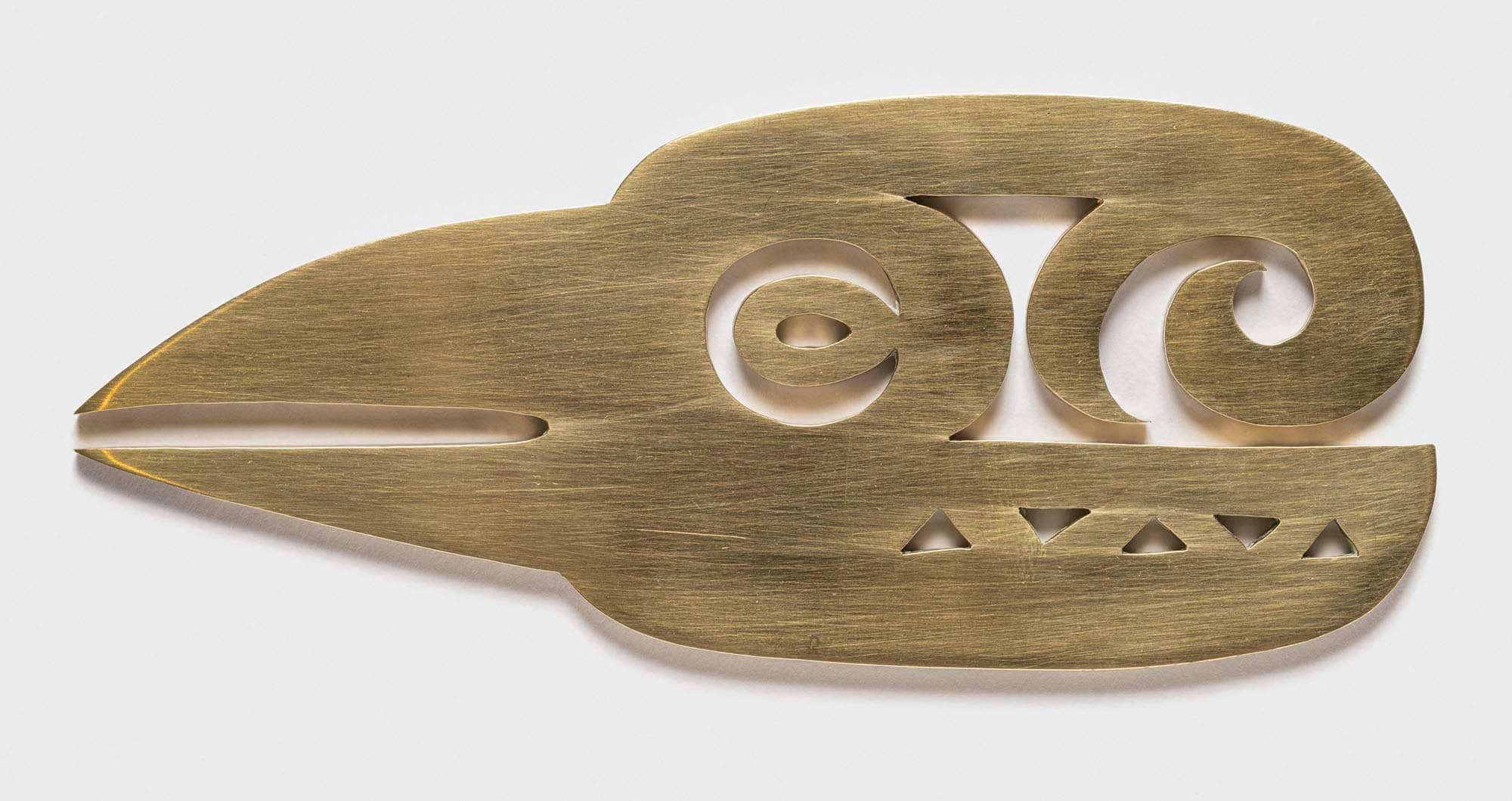 Untitled Brass Bird Sculpture number 97, 1940–50, Hand-cut brass, 2 1/2 x 6 x 1/8 in. (6.4 x 15.2 cm)
– The Richard Pousette-Dart Foundation