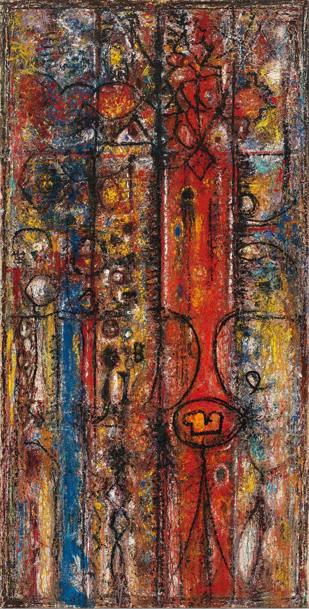 The Magnificent, 1950–51, Oil on canvas, 86 3/8 x 44 in. (219.2 x 111.8 cm)
Whitney Museum of American Art, New York (53.43)
– The Richard Pousette-Dart Foundation