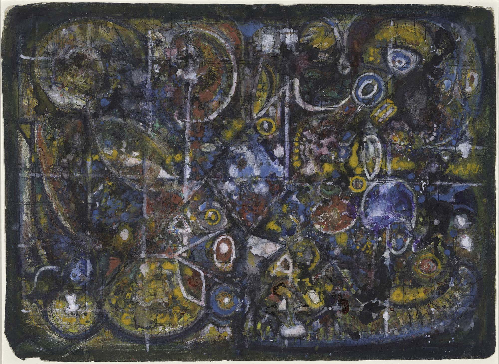 Seasons of Light, c. 1942–43, Gouache watercolor, and ink on paper, 22 3/4 x 31 1/4 in. (57.8 x 79.4 cm)
The Metropolitan Museum of Art, New York, Anonymous Gift (1991.476.2)
– The Richard Pousette-Dart Foundation