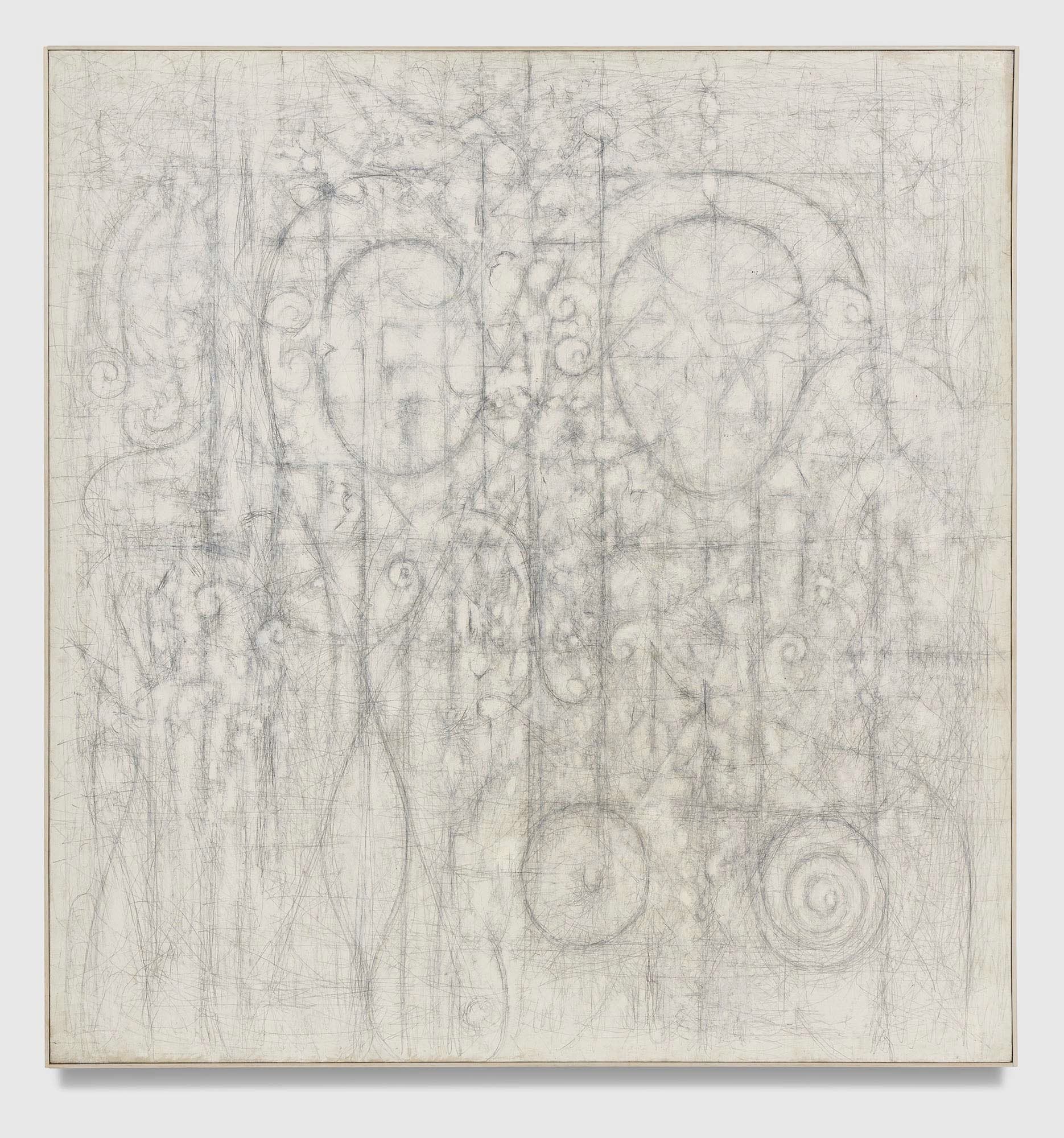 Quiet Lovers, 1950–51, Oil and graphite on linen, 53 1/4 x 50 1/4 in. (135.3 x 127.6 cm)
– The Richard Pousette-Dart Foundation