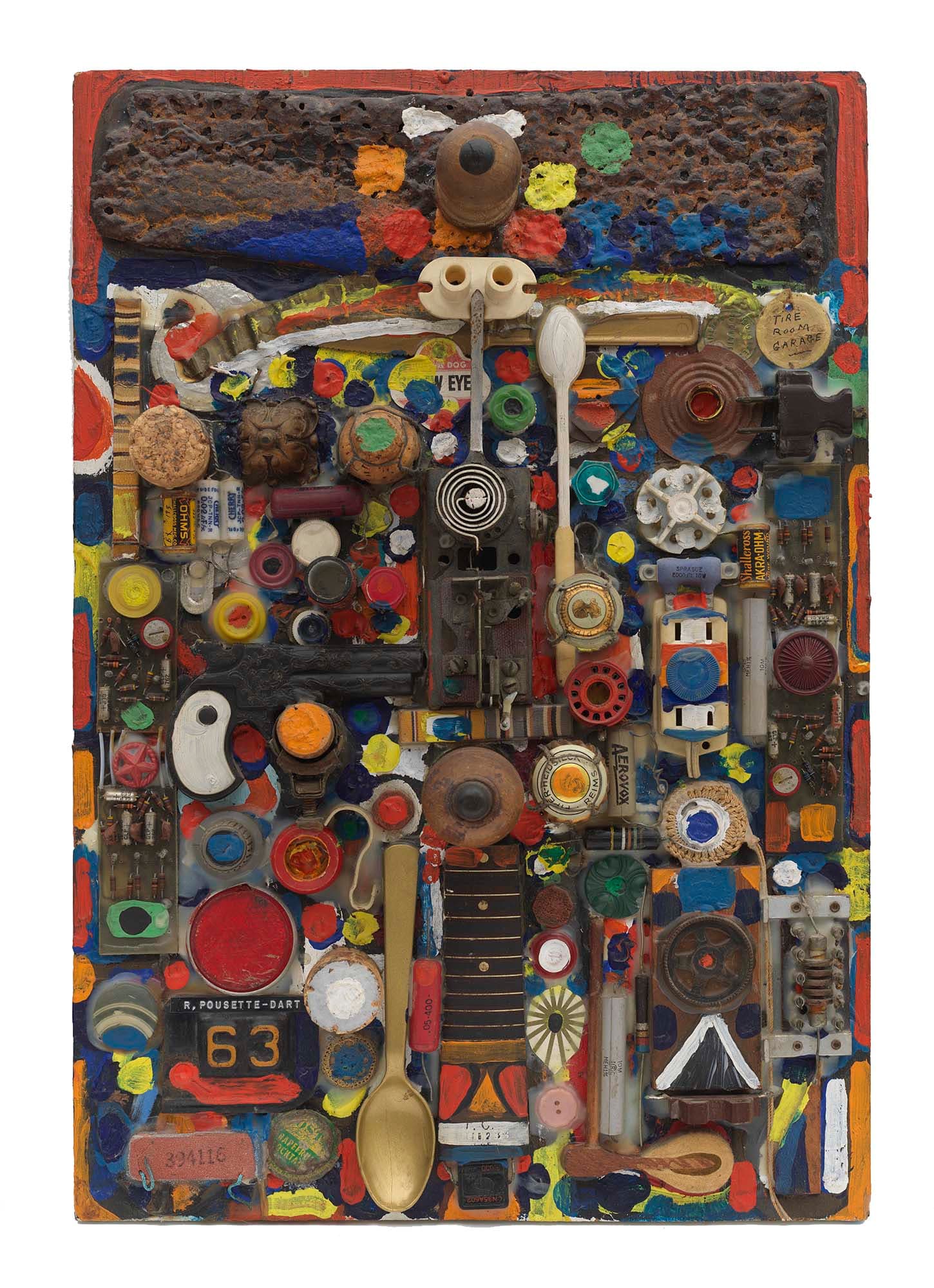 Untitled, 1963, Mixed media: found objects and acrylic on wood, 18 7/8 x 13 x 3 3/4 in. (47.9 x 33 x 9.5 cm)
– The Richard Pousette-Dart Foundation