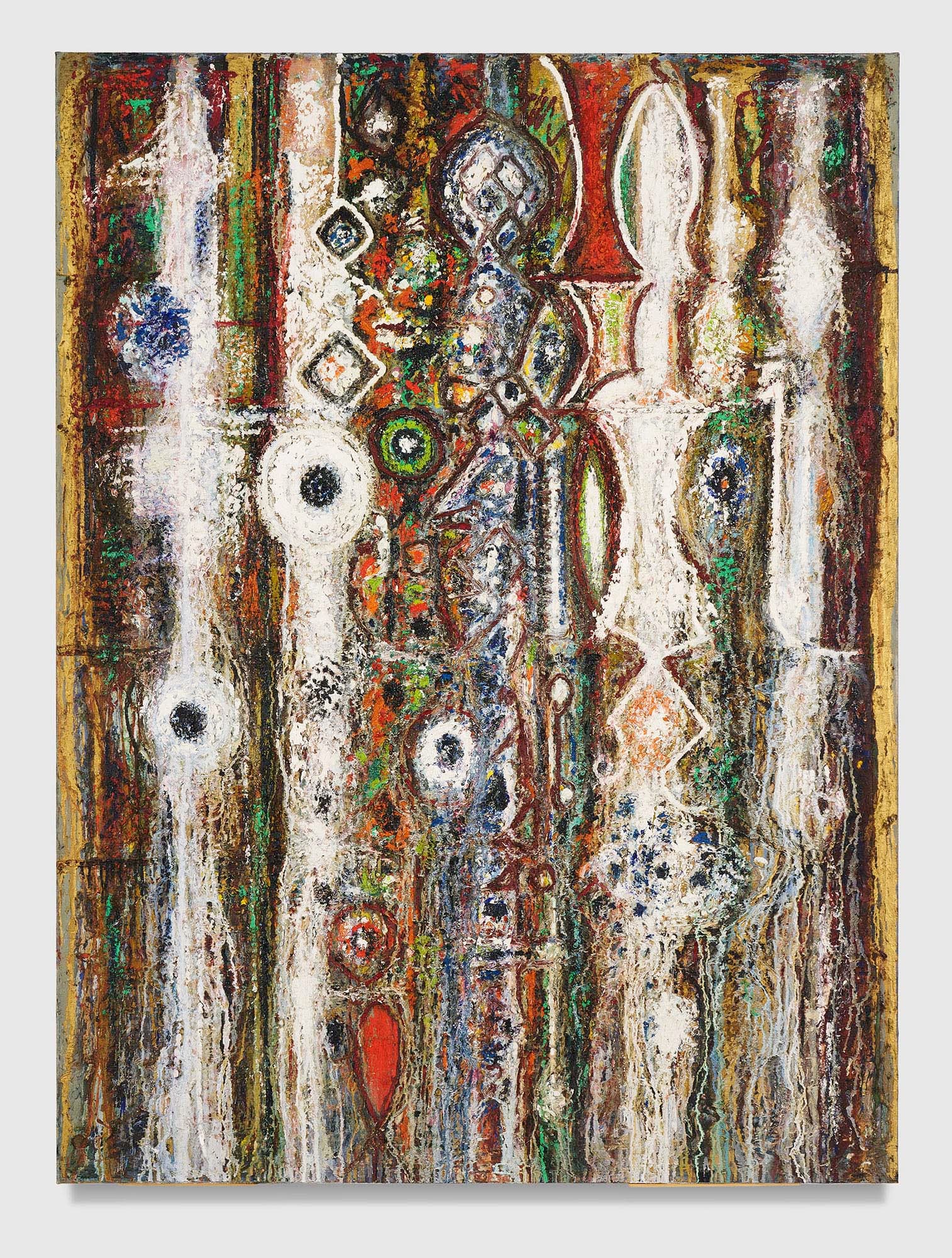 Illumination Gothic, 1955, Oil on linen, 72 x 53 1/2 in. (182.9 x 135.9 cm)
– The Richard Pousette-Dart Foundation