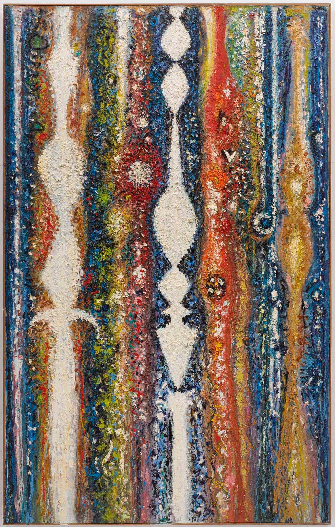 Illumination Vertical, 1958, Oil on linen, 78 1/2 x 48 1/2 in. (199.4 x 123.2 cm)
– The Richard Pousette-Dart Foundation