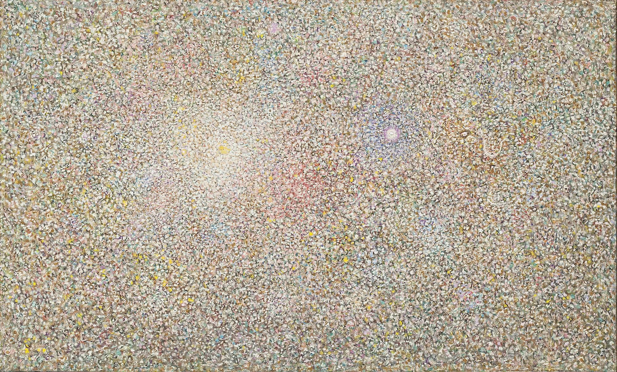 Sky Presence, Morning
1963
Oil on canvas
43 1/8 x 71 in. (109.5 x 180.3 cm) 
Whitney Museum of American Art, New York, Purchase, with funds from the Friends of the Whitney Museum of American Art (63.53)
 – The Richard Pousette-Dart Foundation