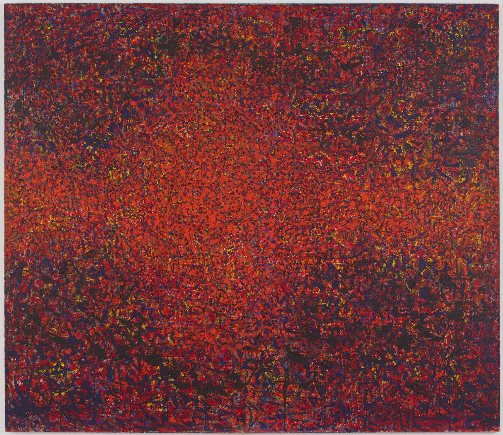 Presence Genesis, 1975, Acrylic on linen, 96 x 111 in. (243.8 x 281.9 cm)
– The Richard Pousette-Dart Foundation