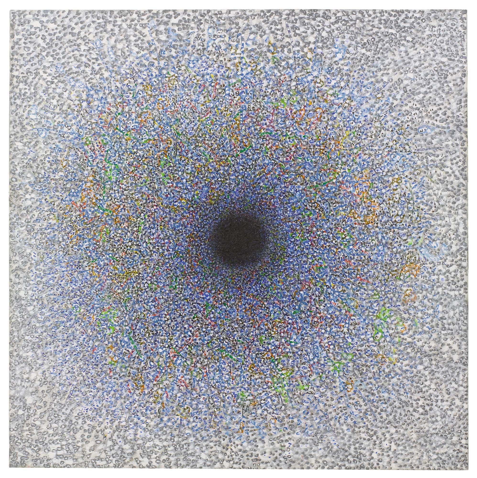 Imploding Black, 1985–86, Acrylic on linen, 72 x 72 in. (182.9 x 182.9 cm)
– The Richard Pousette-Dart Foundation