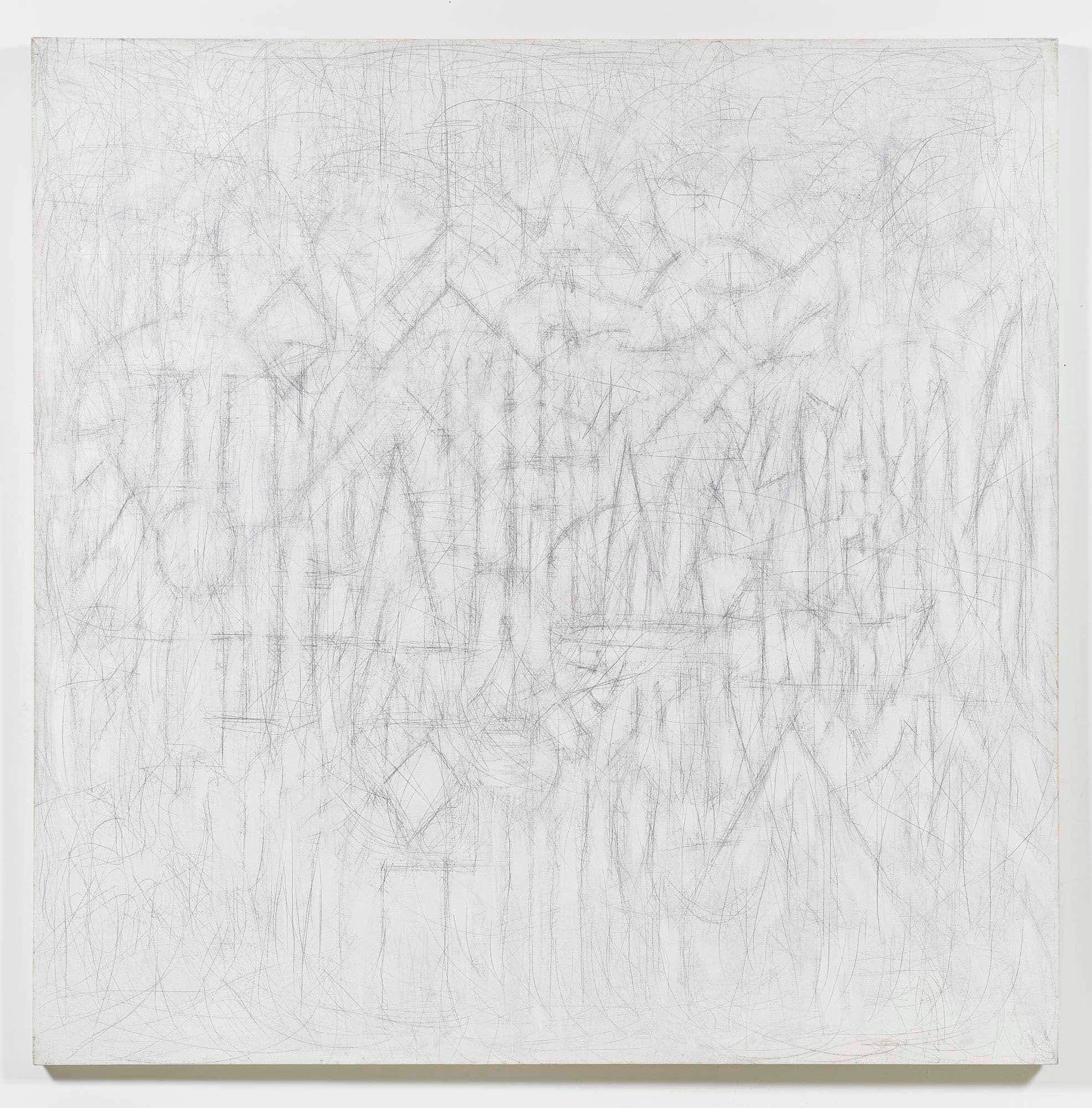 White Cathedral, 1984–89, Oil and graphite on linen, 90 x 90 in. (228.6 x 228.6 cm)
– The Richard Pousette-Dart Foundation