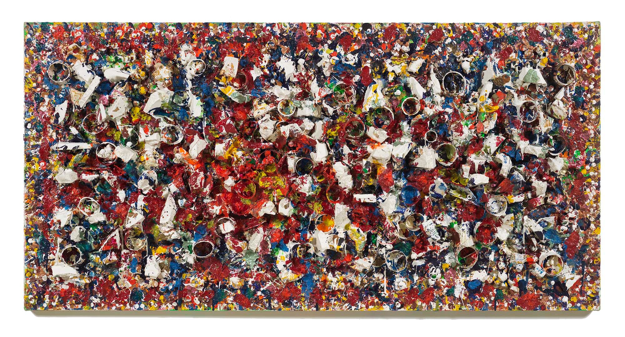 Down Avenue B, Red, 1983–85, Acrylic and mixed media on linen, 40 x 80 in.
(101.6 x 203.2 cm)
– The Richard Pousette-Dart Foundation