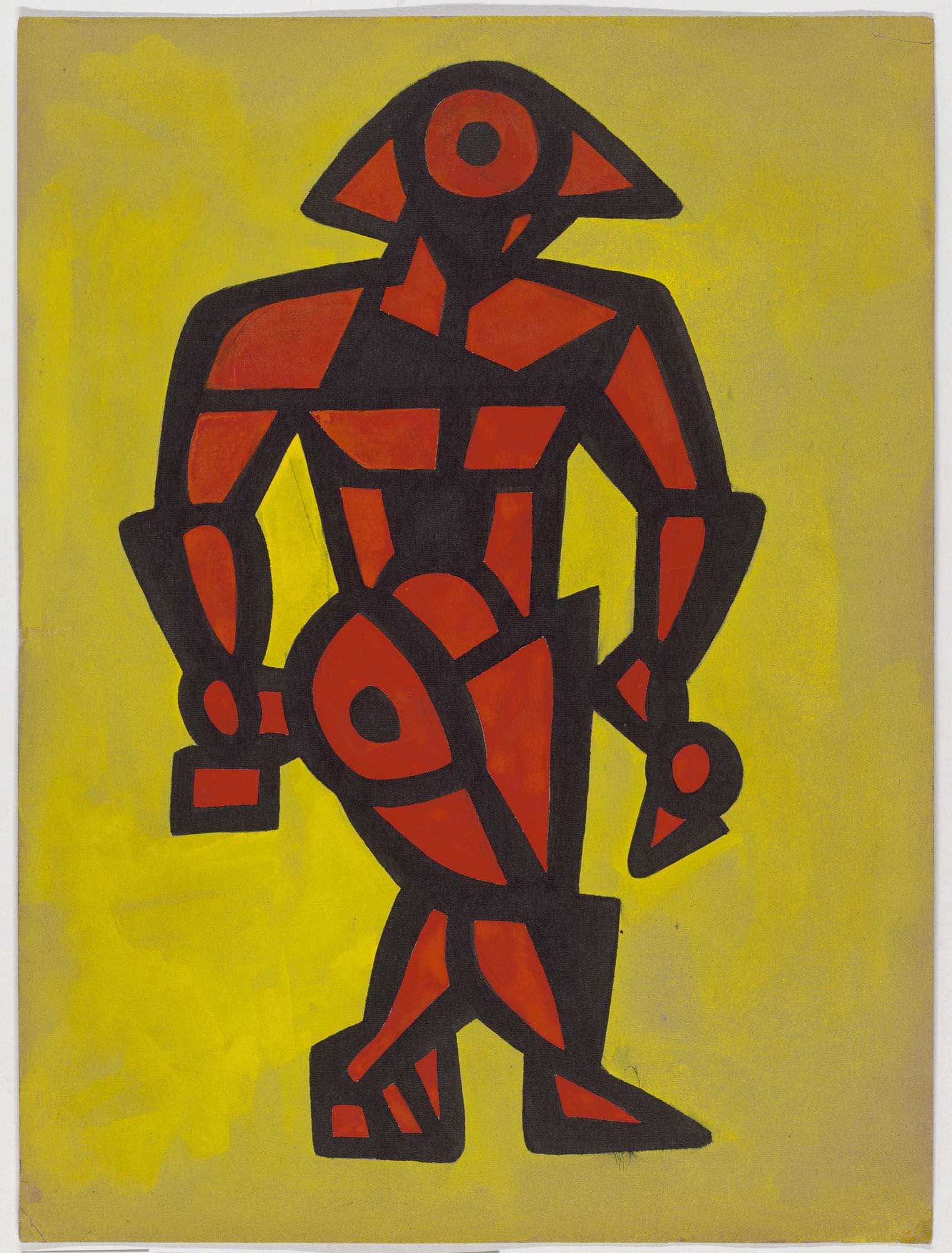 The Walking Man, c. 1930s, Gouache ink, and graphite on paper, 15 7/8 x 11 7/8 in. (40.3 x 30.2 cm)
– The Richard Pousette-Dart Foundation