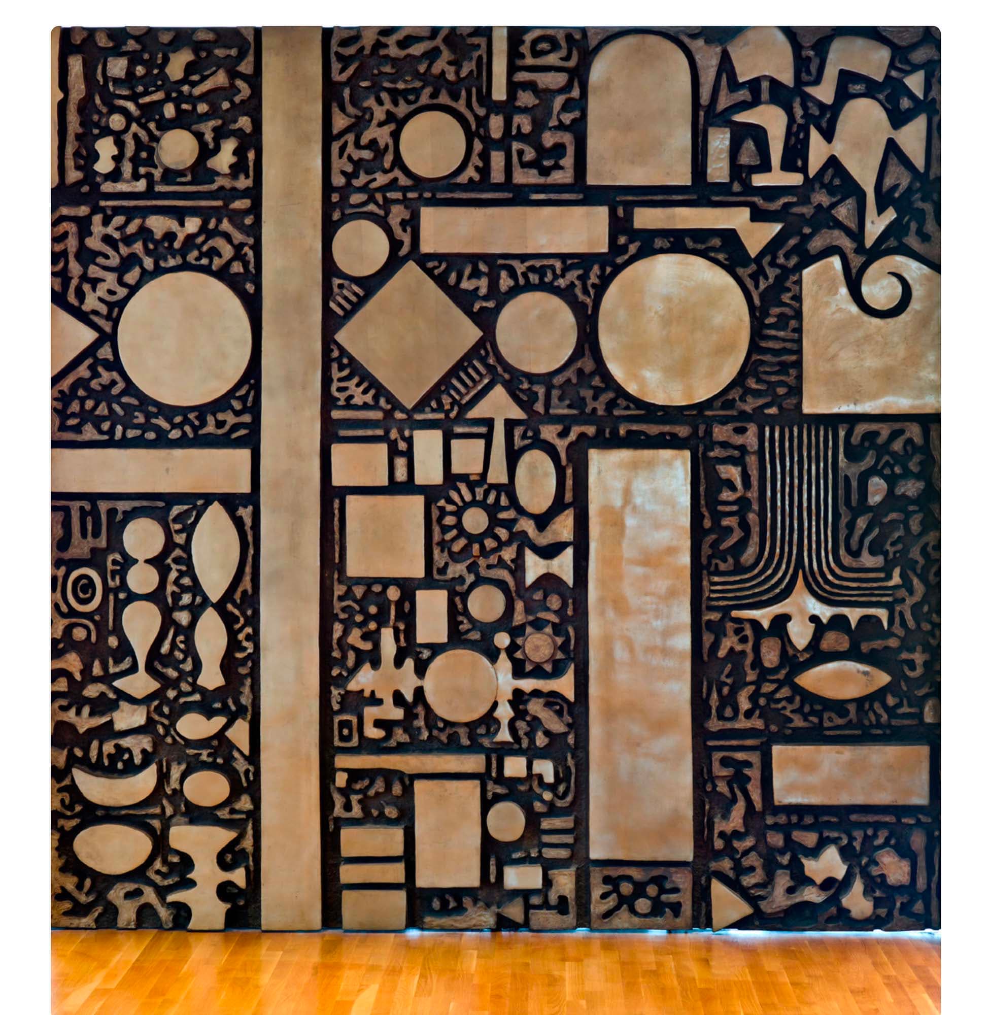 Cathedral, 1990, Bronze, 120 x 120 x 11 in. (304.8 x 304.8 x 27.9 cm)
Indianapolis Museum of Art, Ind., Gift of Robert S. Ashby, Susan Gatch Ashby, and Richard Pousette-Dart (1991.40)
– The Richard Pousette-Dart Foundation